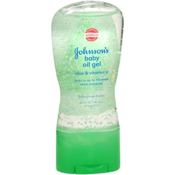 JOHNSON'S Aloe Vera & Vitamin E Baby Oil Gel 6.50 oz (Pack of 2