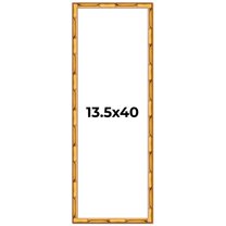 13.5x40 Frame Gold Bamboo Solid Wood Picture Frame | 1 Inch Moulding Width | Interior Frame Depth
