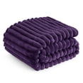 thumbnail image 1 of Manta de cama, color morado, suave y acogedora, 130 x 180 cm, 1 of 7