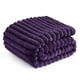 thumbnail image 1 of Manta de cama, color morado, suave y acogedora, 130 x 180 cm, 1 of 7