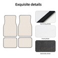 thumbnail image 4 of Fuzoiu Minimalist Crosshatch Dots Print Carpet Floor Mats for Car,Car Foot Mat Set,Universal Fit 4 Piece Mat Pad Set,Fits Most Cars Trucks Vans Sedans SUV Auto Carpet Mat Se, 4 of 7