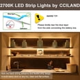 thumbnail image 3 of 3m Battery-Powered LED Strip Lights with Remote Control, 90 LED Waterproof Strip Lights, 8 Modes, Dimmable, Timer, Self-Adhesive, 3 of 4