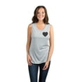 thumbnail image 2 of Thread Tank Designs - Classic Heart Love Symbol Women's Sleeveless Muscle Tank Top Tee, 2 of 3