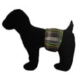 thumbnail image 2 of Barkertime Gray Plaid Neon Stripes Washable Dog Belly Band Male Wrap - Made in USA, 2 of 8