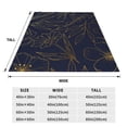 thumbnail image 3 of Balery Copper-Gold Gloss Outline Flower Manta de Felpa Suave y Acogedora – Cobija de Franela Aterciopelada para Cama, Lavable y Cálida para Sofá, Mascotas, Transpirable-50"x40", 3 of 7