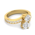 thumbnail image 2 of 1.50ctw Diamond Two Stone Ring in 14k Yellow Gold (G-H, I2-I3, 1.50ctw), 2 of 3