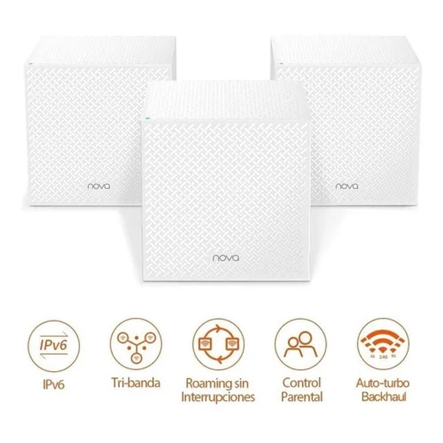 Router Wifi Inalámbrico Tenda MW12 3 Pack AC2100
