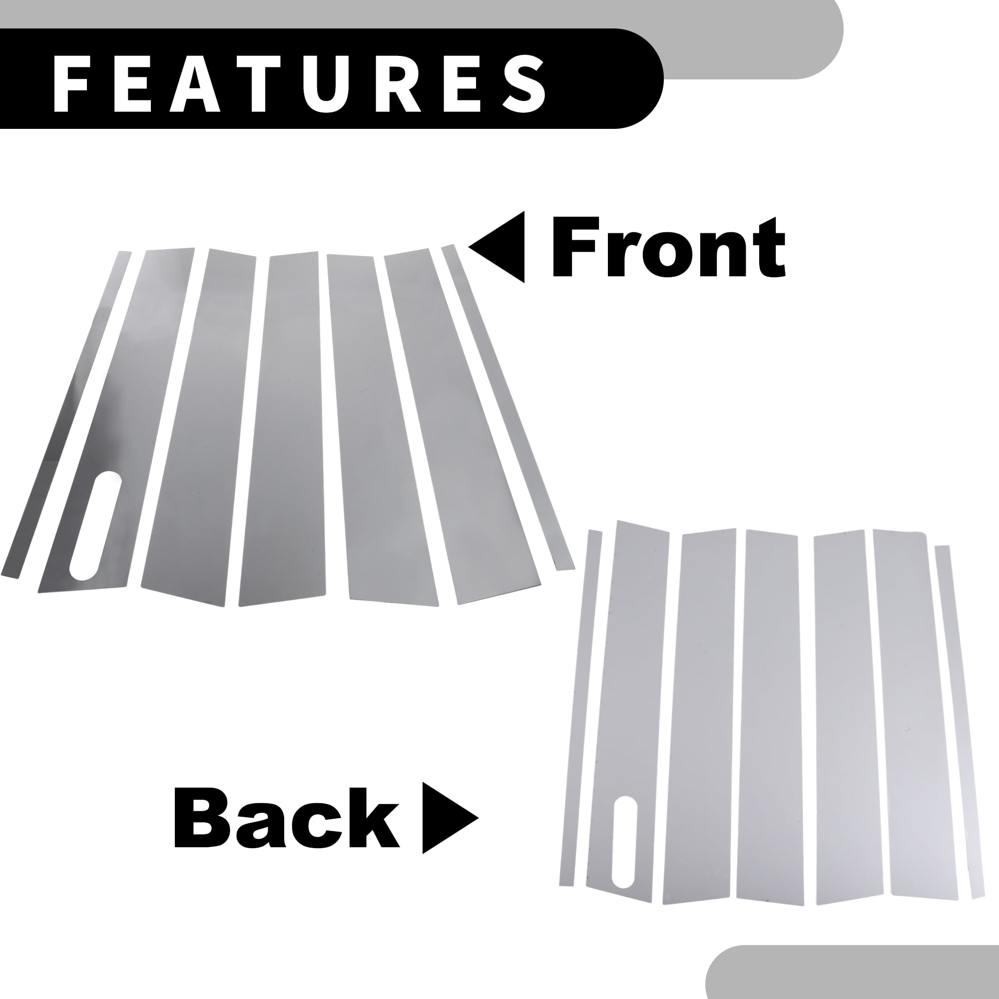 Unique Bargains 7Pcs Door Pillar Window Trim For Ford Explorer 02-10 Chrome Silver Tone
