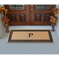 thumbnail image 3 of A1HC Natural Coir Flock Monogrammed Door Mat for Front Door, 36x72, Anti-Shed Treated Durable Doormat Outdoor Entrance, Heavy Duty, Thin Profile, Easy to Clean, Long Lasting, Front Door Entry Doormat, 3 of 5