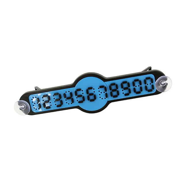 Tarjeta De Estacionamiento Temporal Para Automóvil Con Ventosas Y Soportes Placa De Estacionamiento Para Número De Teléfono Diy Placa De Matrícula Con Estilo Para Automóvil Speravity VI009011-01