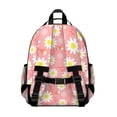 thumbnail image 3 of Pink Daisy Flower Yellow Centers Pattern Backpack for School,Cute School Bag,Schoolbag with Adjustable Shoulder Straps & Padded Back,15.25"x11.5"x5.25", 3 of 5