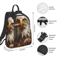 thumbnail image 3 of Naloa Funny Bald Eagle Print Lightweight DayBackpack Suitable for school, work, shopping, travel, etc., 3 of 5