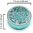 thumbnail image 4 of Cute Fashion Contact Lens Case, Color Sparkles Contact Lens Care Vision Care Nobleness Contact Lens Cases Kit with Mirror, Tweezers, Stick Connection, Keep Contact Lens from Drying (Green), 4 of 7