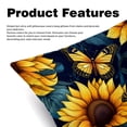 thumbnail image 2 of Starry Sky Sunflower Butterfly Velvet Throw Pillow Covers Inserts in 16x16, 18x18, and 20x20 Inches - Set of 2 - Unique Patterns for Throw Pillow Covers for All Occasions, 2 of 6
