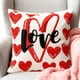 thumbnail image 1 of Funda de cojín con forma de corazón para San Valentín | Funda de cojín decorativa roja para sofá y cama | 45 x 45 cm | Paquete de 1 | Regalo romántico para parejas, 1 of 6
