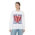 thumbnail image 5 of Play Ball Baseball Heart Sweatshirt, Distressed Vintage Baseball Shirt Gift, 5 of 7