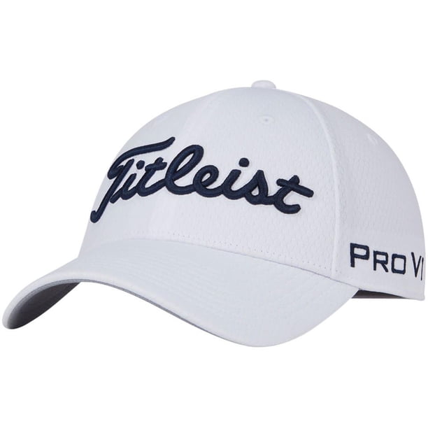 Gorra de golf Titleist Tour Elite blanco/azul marino, talla pequeña/mediana