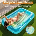 thumbnail image 3 of Flotador inflable para broncearse en la piscina, salón, 70 x 46 cm, en L, azul, 3 of 8