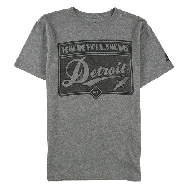 Reebok T-Shirt Graphique The Machine That Built Machines pour Hommes, Gris, Grand
