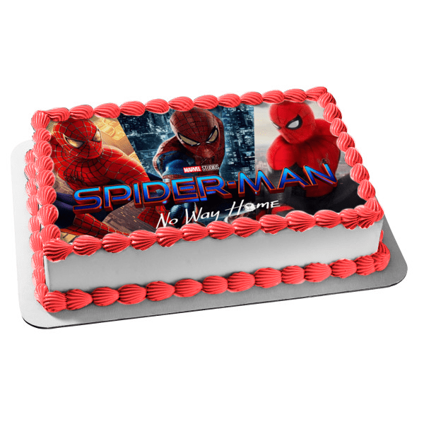 SDore Spiderman Night View Edible 1/2 Half Sheet Image Frosting Cake Topper Birthday Party