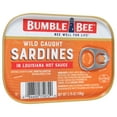 thumbnail image 2 of Bumble Bee Wild Caught Sardines in Louisiana Hot Sauce, Gluten Free, 11g Protein Per Serving, Shelf Stable Tin Can, 3.75 oz, 2 of 6
