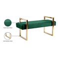 thumbnail image 4 of Meridian Furniture Olivia Contemporary Velvet Bench in Green, 4 of 9