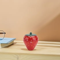 GOOHOCHY Strawberry Shaped Mechanical Kitchen Timer Cute Fruit Design Manual Countdown Timer For Cooking Baking And Home Use Kids And Adults
