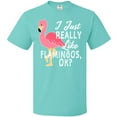 thumbnail image 3 of Inktastic I Just Really Like Flamingos Ok with Pink Flamingo T-Shirt, 3 of 5