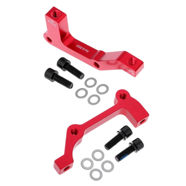 Ensemble de Pièces Adaptateur de Montage de Frein à Disque de Vélo 203mm -R203 - Rouge