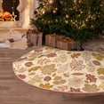 thumbnail image 5 of Sikiie Fall Leaves Nativity Christmas Tree Skirt, Jesus Christian Winter Holiday Tree Mat Decoration(30-48IN), 5 of 6