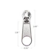 Goyunwell #5 Zipper Pulls Metal Silver Zipper Pulls Bulk 30pcs Zipper Slider Coil Zipper Pull Charms Nylon Zipper Pulls for Purse Handbag Making Craft Sewing
