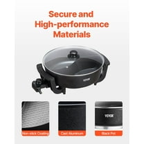 5L Electric Shabu Shabu Hot Pot with Divider, Non-Stick Interior, Large Capacity Cooking Pot for 6-10 Person Gatherings