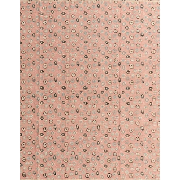 Ahgly Company Machine Washable Indoor Rectangle Abstract Pastel Orange Area Rugs, 3' x 5'