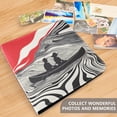 thumbnail image 4 of FORMRS 3 Ring Photo Album 4"x6" Self Adhesive Large Capacity PU Leather Cover, Black Illusionary Boat, 4 of 8