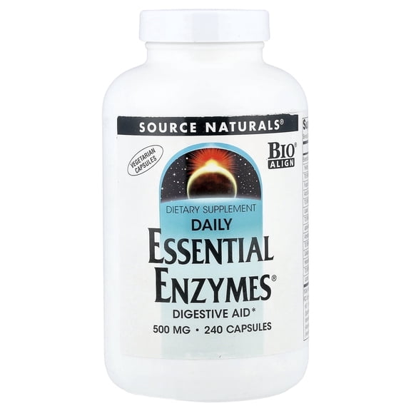 Source Naturals Daily Essential Enzymes 500 mg. 240 Capsules