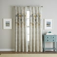thumbnail image 2 of CHF Watecolor Floral Indoor , 100% Polyester , Light Filtering Single Panel Rod Pocket , Gold , 50"x84 , Adult, 2 of 2