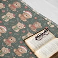 thumbnail image 5 of Ambesonne Christmas Fleece Throw Blanket Teddy Bear Xmas Print 70"x90" Green Dimgray Vermilion, 5 of 6