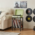 thumbnail image 6 of Record Player Stand with Vinyl Storage up to 100 Albums, Black Turntable Stand, Vinyl Record Storage, 6 of 8
