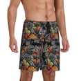 thumbnail image 2 of Sikiie Multicolored Butterflies C Mens Pajama Shorts, Lounge Pant, Men's shorts，Sleep Pj Shorts for Men-3X-Large, 2 of 6