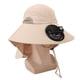 thumbnail image 5 of Sombrero De Pesca, Sombrero De Ala Ancha Para El Sol, Carga USB, Color Caqui, Cómodo De Llevar, Ventilador Desmontable Con Capa Para Actividades Al Aire Libre, 5 of 7