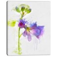 thumbnail image 2 of Aquarelle Eustoma Dessinée à la Main Bleue - Impression sur Toile Florale, 2 of 4