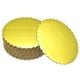 thumbnail image 1 of Uxcell 25 Piezas de Base de Pastel con Borde Ondulado, Cartones de Pastel de 4.9 Pulgadas, Bandejas de Pastel de Cartón Grueso para Bodas, Fiestas, Cumpleaños, Postres, Cupcakes (Tono Dorado), 1 of 7