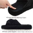 thumbnail image 4 of Northblanc Slippers for Women Memory Foam House Bedroom Corduroy Bow Crossbands Slipper Shoes Comfy Trendy Gift Slippers, 4 of 9