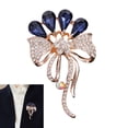 thumbnail image 2 of Unique Sparkling Pin Floral Clothing Jewelry with Artificial Crystal Floral Badge for Daily Wear Special Occasion, 2 of 9