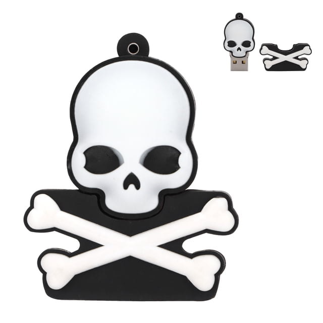 Disco U con personalidad de calavera, regalos novedosos, mini disco U compacto, disco flash, regalos de Halloween, 32 GB