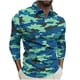 thumbnail image 2 of Blusa y camisa de manga larga con cuello vuelto para hombre, jersey de solapa con cremallera y manga larga, blusa informal estampada para San Valentín, poliéster para hombre, 2 of 5