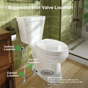 HOROW 1.28 GPF Round Two-Piece Toilet with Chair Height, Soft Seat, Single Flush, Installation Kit