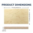 thumbnail image 4 of Maple | 6mm 1/4th inch, 12”x19” Premium Finished Two Sided with MDF Core, Glowforge Ready | Walnut, Cherry, Maple, Red Oak, White Oak, Alder, Pine, Cedar, Sapele, Mahogany, Hickory, Bamboo, 4 of 4