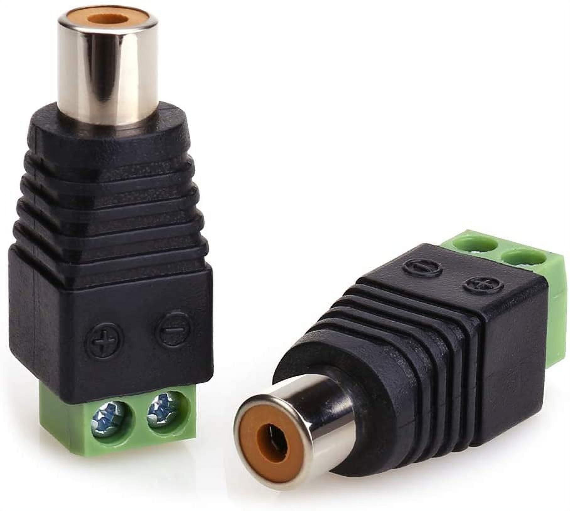 ATEKT Male RCA Solder Less Connectors (Pack of 2) RCA Connector