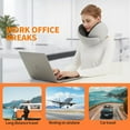 thumbnail image 3 of Travel Neck Pillow Airplane, Memory Foam Travel Pillows for Comfort on Sleeper Hold Compact and Ergonomic Design for Traveling Car Rides Home Road Trip Essentials for Adults and Kids (Grey), 3 of 4